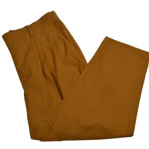 Loft Outlet Women's Camel Cotton Tapered Leg Pull-On Pants Pleated XL Comfy Soft